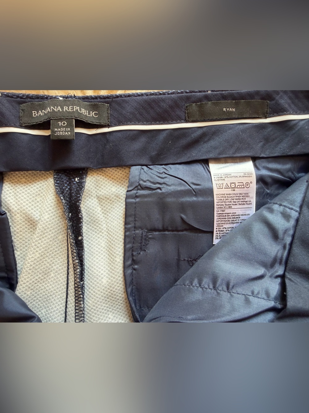 Banana Republic Women’s Ryan Textured Dress Pant size 10 Navy - Picture 5 of 6